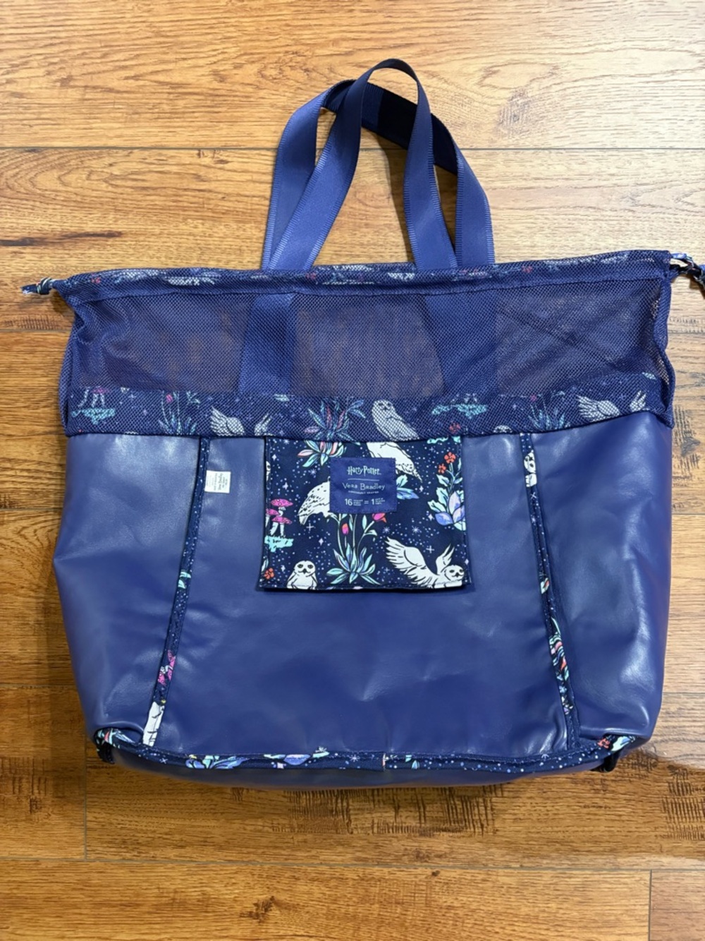 Vera Bradley Navy Owl Print Harry Potter Tote - Forbidden Forest - Picture 5 of 15